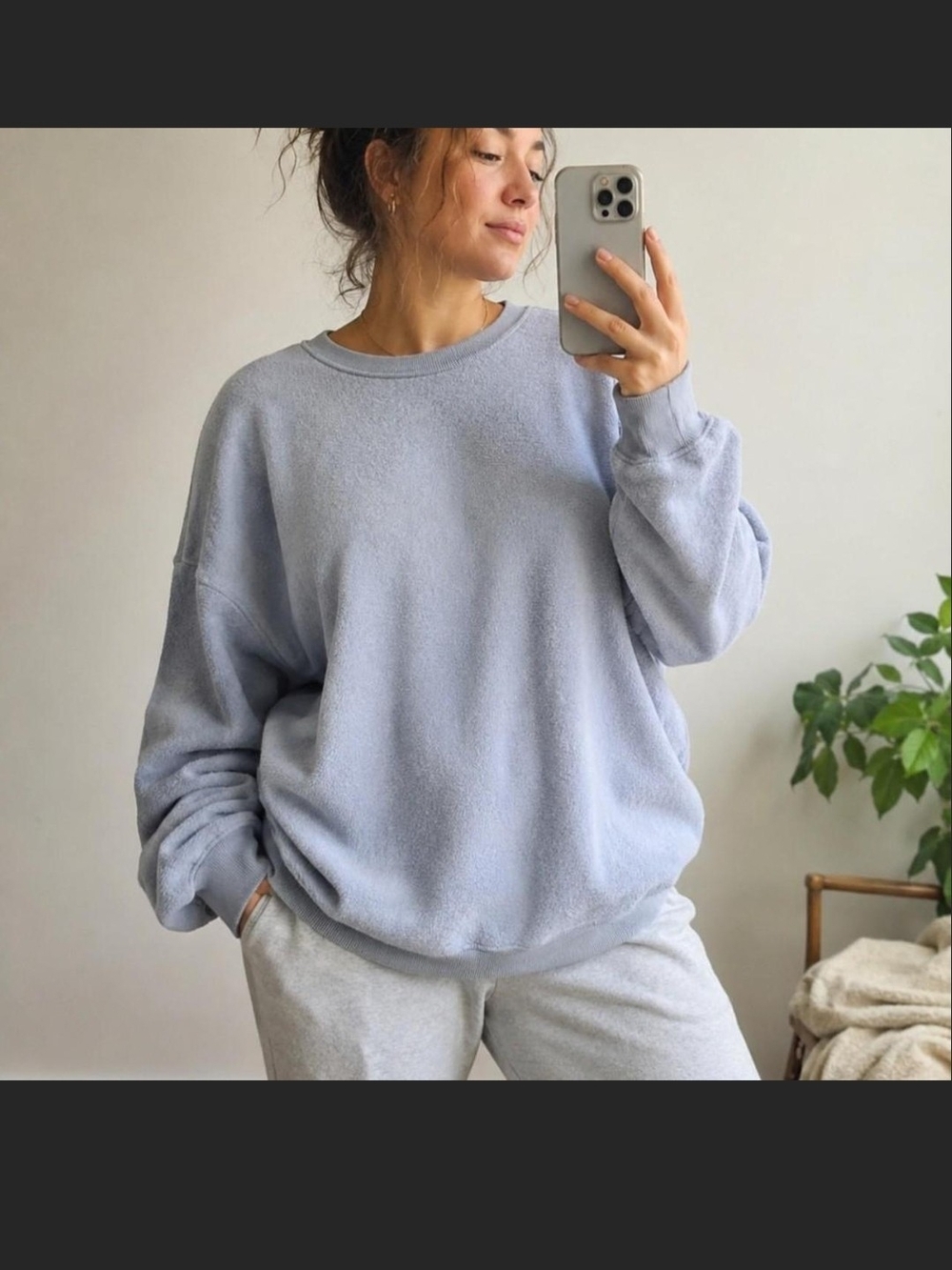 Universal Thread Light Blue Cozy Crewneck Sweater